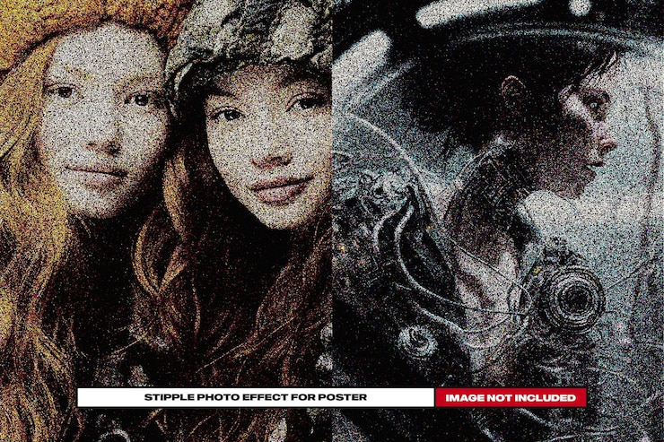 PSD 35stipple photo effect for poster