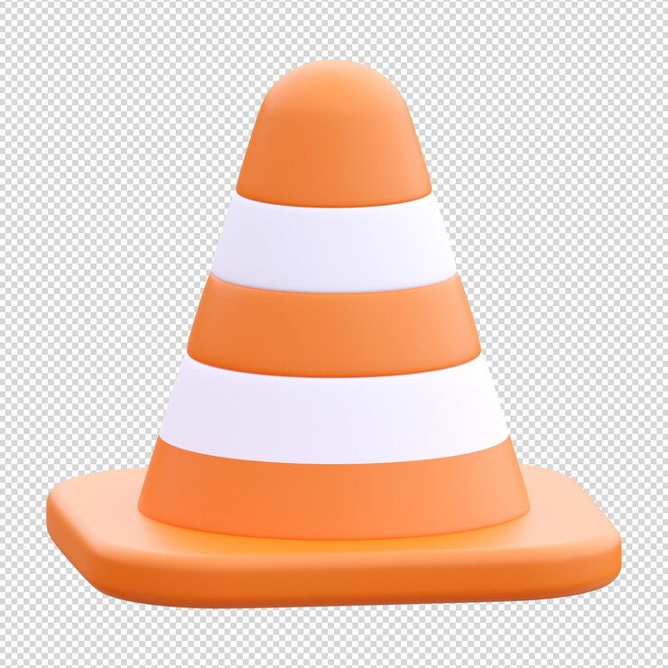 PSD 3b'de trafik konisi