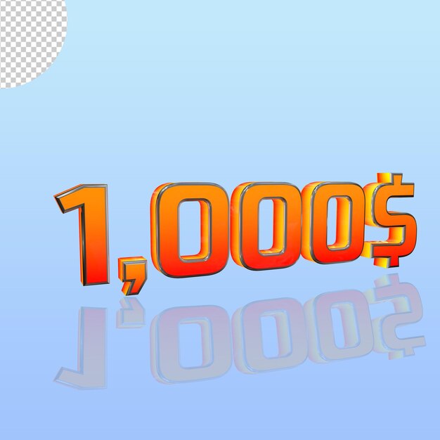 3d 1000 dollar