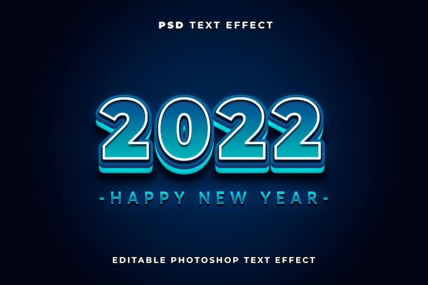 3d 2022 teksteffectsjabloon