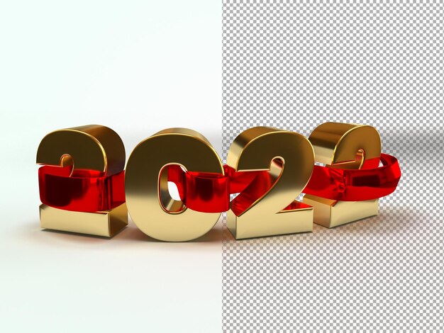 3d 2022 with ribbon premium psd