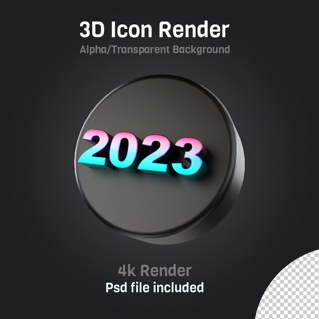 PSD 3 d の 2023 年アイコン