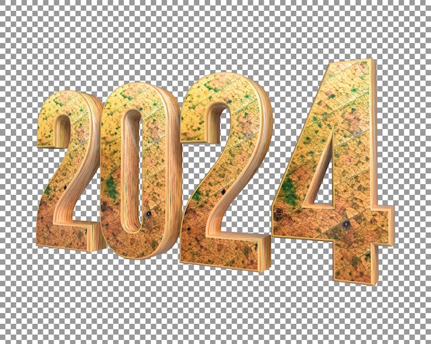 PSD 3d 2024 for happy new year 2024 3d rendering for festival poster banner design