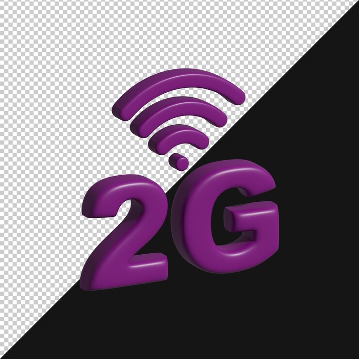PSD 3d 2g wireless signal icon
