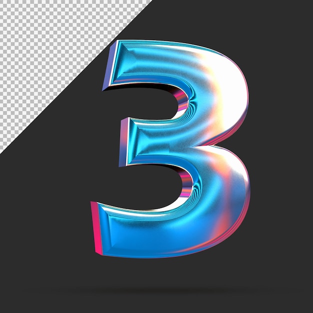 3D 3 Number