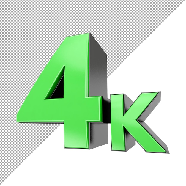 PSD 3d 4k text effect 3d number