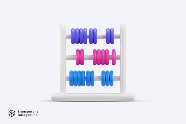 PSD 3d abacus icon vector illustration