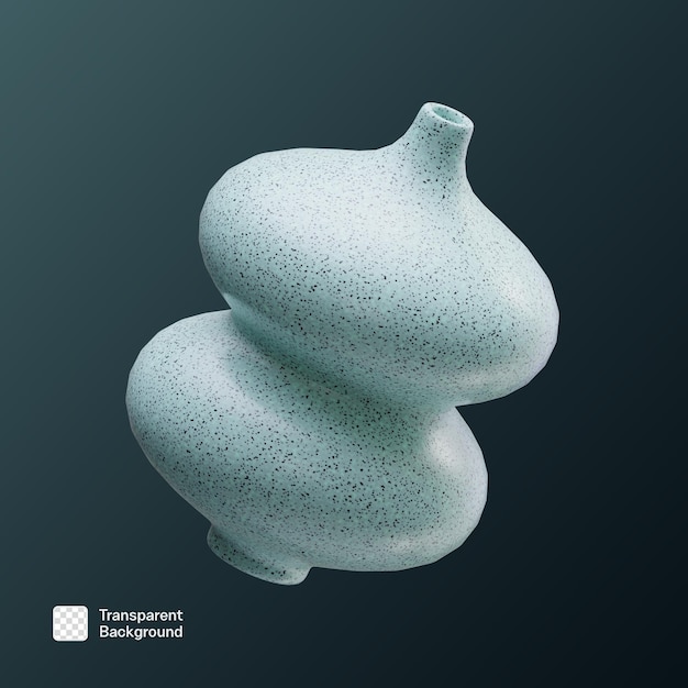3D абстрактная керамическая форма PNG шаблон