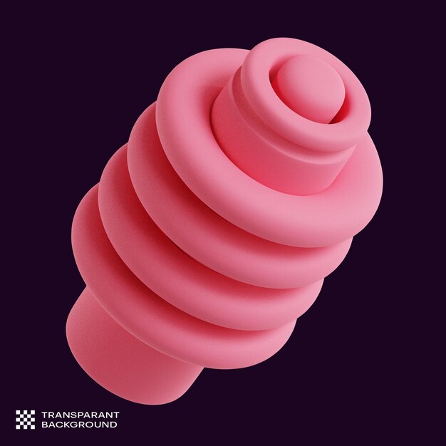 3D-икона абстрактной формы цилиндра тора