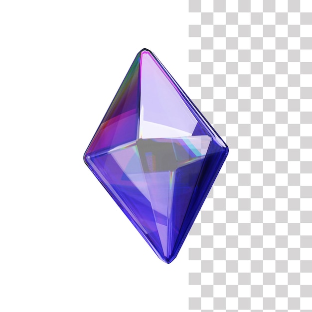 PSD illustrazione di diamante astratto 3d