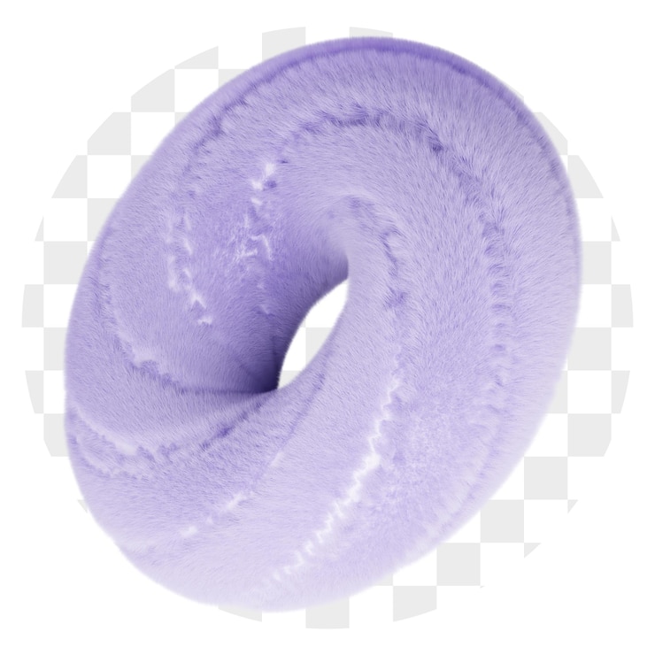 PSD 3d abstract fluffy purple swirl