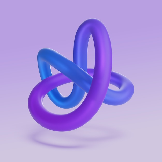 PSD 3d abstract fluid shape icon