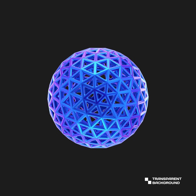 3D ABSTRACT LILLA METAL OBJECT RENDER