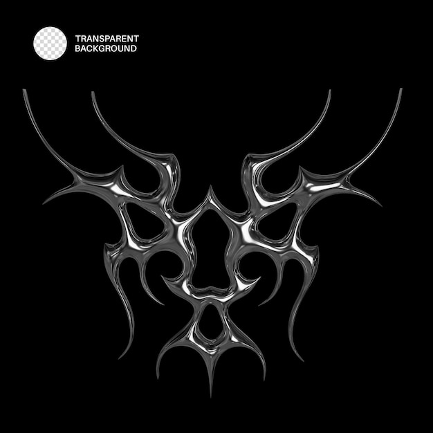 3d Abstract Metalen stamornament