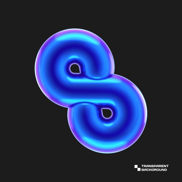 3D ABSTRACT PURPLE METAL OBJECT RENDER