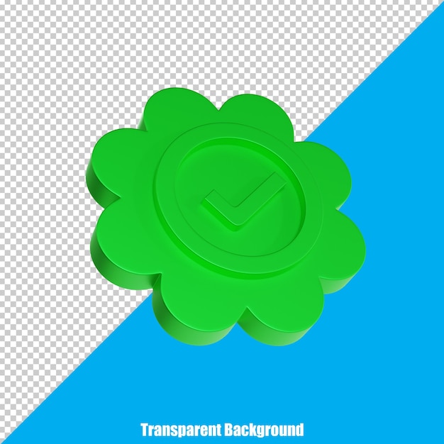 3D Abstract Rounded Shape with Realistic Appearance on Transparent Background