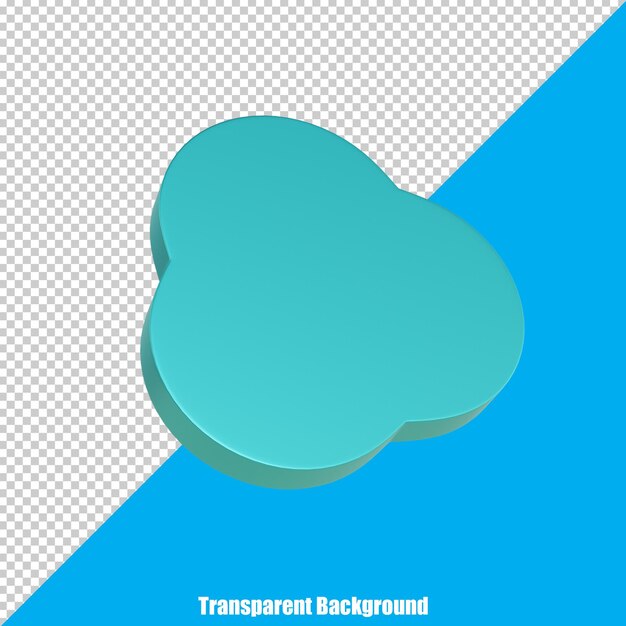 PSD 3d абстрактная округлая форма с реалистичным внешним видом на прозрачном фоне