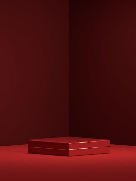 3d abstract scene geometry shape podium  