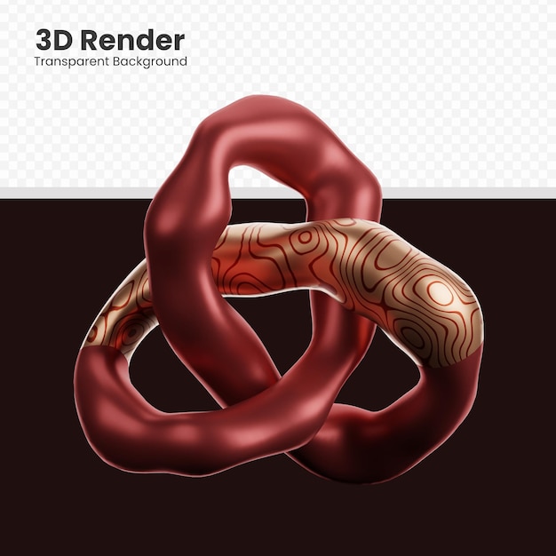 光沢のある効果のカラー テクスチャで分離された 3 d の抽象的な形の図