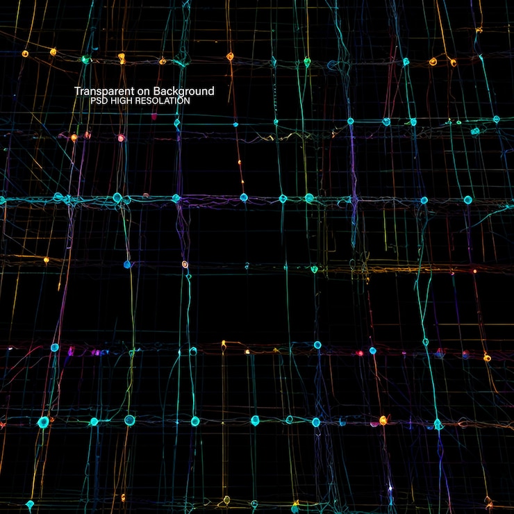 PSD 3d abstract starburst with rays of light on transparent background