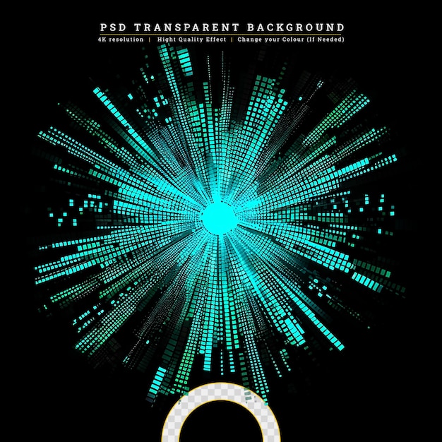 3d abstracte sterrenstorting met lichtstralen op een doorzichtige achtergrond