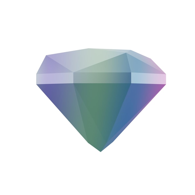 3d abstracte vorm metaal diamant geometrische realistische glanzende gradiënt kleur luxe sjabloon
