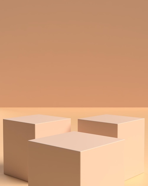 3D Abstrakcyjna geometria sceny podium