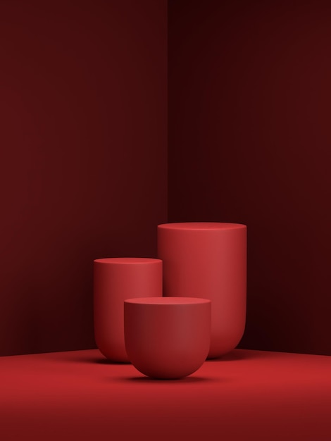 PSD 3d abstrakcyjna geometria sceny podium