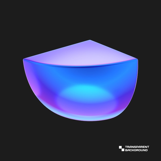 3D ABSTRAKCYJNY FIOLETOWY METALOWY OBIEKT RENDER