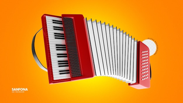 3d accordion illustration for campaign composition for the month of June