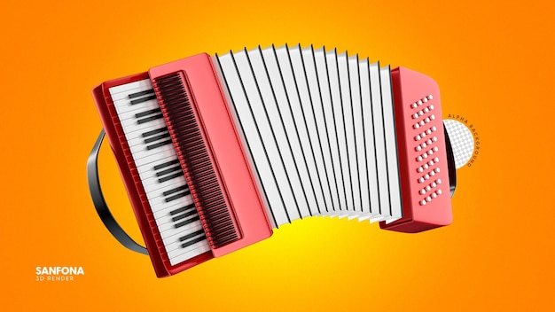 3d accordion illustration for campaign composition for the month of June