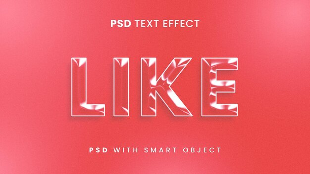 3D-achtig tekst-effectglas