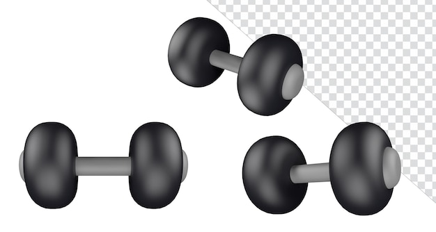 3d-activum render illustratie pictogram barbell