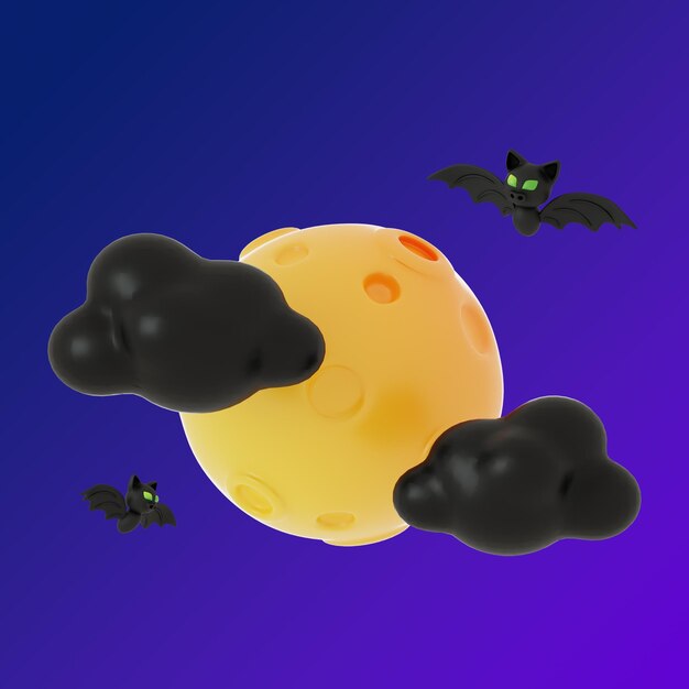 PSD 3d-activum voor halloween-dag