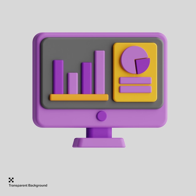 PSD 3d ads campaign monitor icon