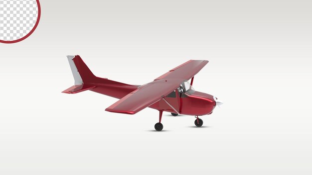 Aeroplano 3d con sfondo trasparente