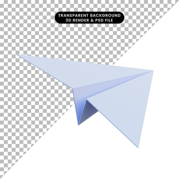 PSD 3d-afbeelding papieren vliegtuigen
