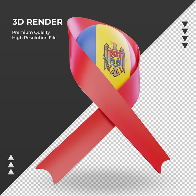 3d день борьбы со спидом рендеринг флага молдовы слева