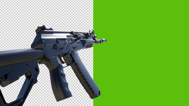 PSD 3d ak47 with transparent background