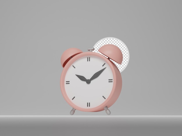 PSD 3d alarm clock icon isolated with transparent background