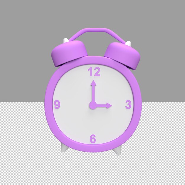 PSD 3d alarm rendered object illustration