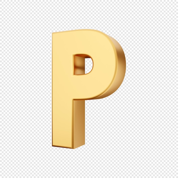 PSD 3d alfabet nummer symbolen goud pictogram illustratie