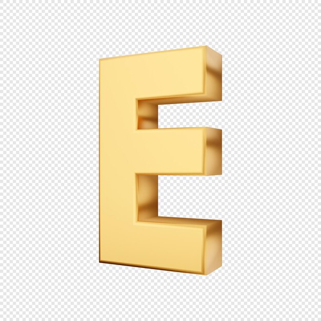 3d alfabet symbole liczbowe złota ikona ilustracja