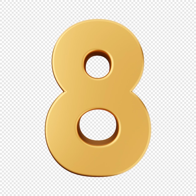3d alfabet symbole liczbowe złota ikona ilustracja