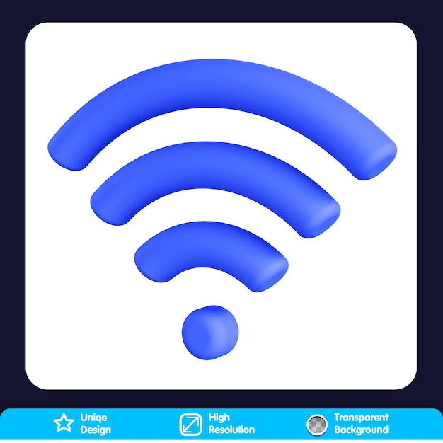 3D Algemene Pictogrammen Wifi