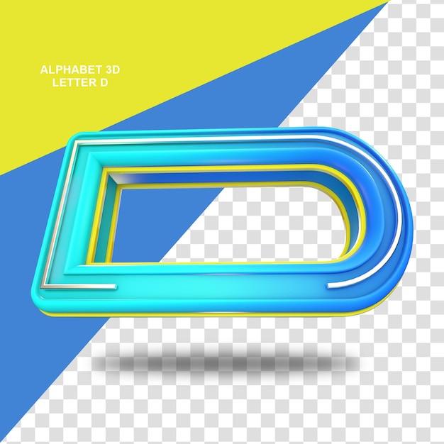 3D Alphabet Letter D