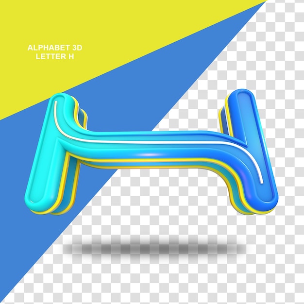 3d alphabet letter h