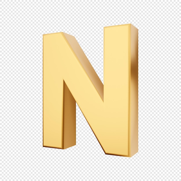 3d alphabet number symbols gold icon illustration