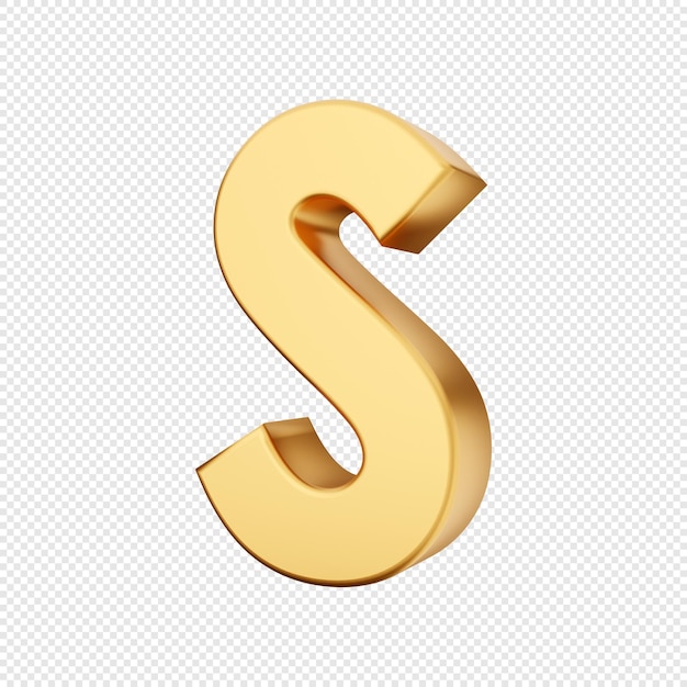 3d alphabet number symbols gold icon illustration