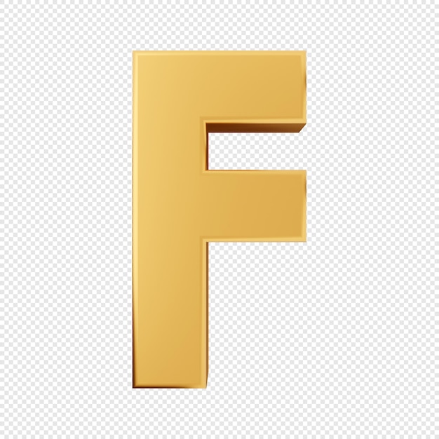 PSD 3d alphabet number symbols gold icon illustration